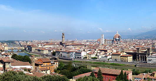 Vyhlídka na panorama města Florencie