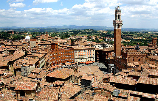 Panorama města Siena Toskánsko